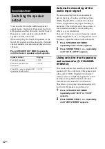 Preview for 42 page of Sony CMT-SE5 Operating Instructions Manual