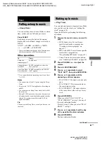 Предварительный просмотр 67 страницы Sony CMT-SE7 Operating Instructions Manual