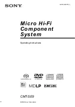 Preview for 1 page of Sony CMT-SE9 Operating Instructions Manual