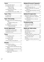 Preview for 4 page of Sony CMT-SE9 Operating Instructions Manual