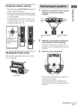 Предварительный просмотр 11 страницы Sony CMT-SE9 Operating Instructions Manual