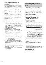 Preview for 44 page of Sony CMT-SE9 Operating Instructions Manual