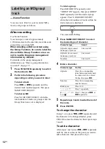 Предварительный просмотр 52 страницы Sony CMT-SE9 Operating Instructions Manual