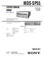 Предварительный просмотр 1 страницы Sony CMT-SP55MD Service Manual