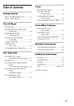 Предварительный просмотр 3 страницы Sony CMT-SP55TC Operating Instructions Manual