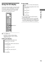 Предварительный просмотр 13 страницы Sony CMT-SP55TC Operating Instructions Manual