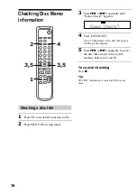 Предварительный просмотр 16 страницы Sony CMT-SP55TC Operating Instructions Manual