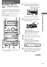 Предварительный просмотр 17 страницы Sony CMT-SP55TC Operating Instructions Manual