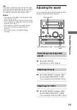 Предварительный просмотр 33 страницы Sony CMT-SP55TC Operating Instructions Manual