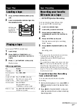 Предварительный просмотр 31 страницы Sony CMT-SX2D Operating Instructions Manual