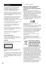 Preview for 2 page of Sony CMT-SX7 Operating Instructions Manual