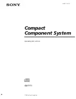 Предварительный просмотр 1 страницы Sony CMT-T1 Operating Instructions Manual