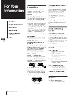 Preview for 20 page of Sony CMT-T1 Operating Instructions Manual