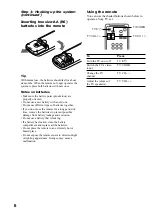 Предварительный просмотр 6 страницы Sony CMT-VP1 Operating Manual