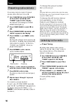 Preview for 14 page of Sony CMT-VP100 Operating Instructions Manual