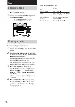Preview for 16 page of Sony CMT-VP100 Operating Instructions Manual