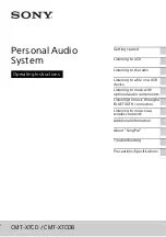 Sony CMT-X7CD Operating Instructions Manual preview