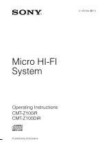 Preview for 1 page of Sony CMT-Z100DIR Operating Instructions Manual