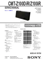 Preview for 1 page of Sony CMT-Z100DIR Service Manual