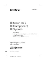 Preview for 1 page of Sony CMTBX50BTi - Music Streaming Micro Hi-Fi Shelf System Operating Instructions Manual