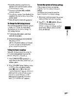 Предварительный просмотр 27 страницы Sony CMTBX5BT - CMT Micro System Operating Instructions Manual