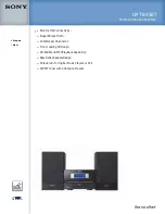 Preview for 1 page of Sony CMTBX5BT - CMT Micro System Specifications