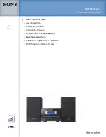 Sony CMTBX5BT - CMT Micro System Specifications предпросмотр