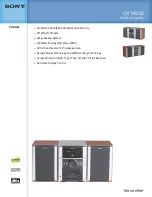 Preview for 1 page of Sony CMTDX2D - Micro System Specifications