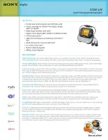 Preview for 1 page of Sony COM-1/B - Mylo Personal Communicator Specifications