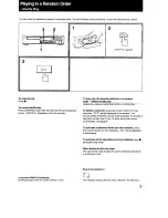 Preview for 9 page of Sony Compact disc player Operating Instructions Manual