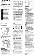 Preview for 1 page of Sony CP-A2L Operating Lnstructions