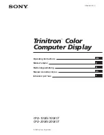 Sony CPD-100ES Operating Instructions Manual предпросмотр