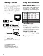 Предварительный просмотр 4 страницы Sony CPD-100ES Operating Instructions Manual