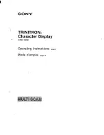 Sony CPD-1302AW2 Operating Instructions Manual preview