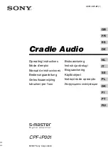 Sony CPF-iP001 - Cradle Audio System Operating Instructions Manual предпросмотр