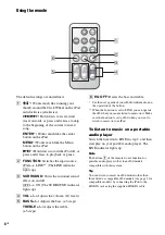 Предварительный просмотр 8 страницы Sony CPF-iP001 - Cradle Audio System Operating Instructions Manual