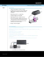 Sony CPF-iP001 - Cradle Audio System Specifications предпросмотр