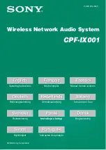 Preview for 1 page of Sony CPF-IX001 - Wireless PC-Linked Audio System Operating Instructions Manual