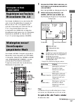 Preview for 119 page of Sony CPF-IX001 - Wireless PC-Linked Audio System Operating Instructions Manual