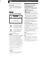 Preview for 5 page of Sony CPJ-200 Operating Instructions / Mode d’emploi Operating Instructions Manual