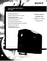 Sony CPJ-D500 - SVGA LCD Projector Specifications preview