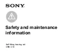 Sony CRE-C10 Maintenance Information предпросмотр