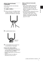 Preview for 7 page of Sony CS20 - VPL SVGA LCD Projector Operating Instructions Manual