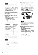 Preview for 12 page of Sony CS20 - VPL SVGA LCD Projector Operating Instructions Manual