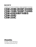 Preview for 1 page of Sony CSM-100BF Installation Manual