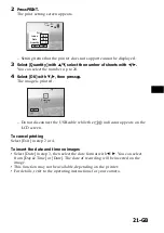 Preview for 21 page of Sony CSS-FEB Operating Instructions  (primary manual) Operating Instructions Manual