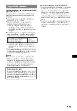 Preview for 9 page of Sony CSS-HD1 Manual de instrucciones / Manual de instrucoes (Spanish) Manual De Instrucciones