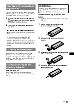 Preview for 11 page of Sony CSS-HD1 Manual de instrucciones / Manual de instrucoes (Spanish) Manual De Instrucciones