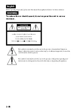 Preview for 2 page of Sony CSS-HD2 - Cyber-Shot Station Digital Camera Docking Operating Instructions Manual