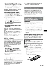 Preview for 17 page of Sony CSS-HD2 - Cyber-Shot Station Digital Camera Docking Operating Instructions Manual